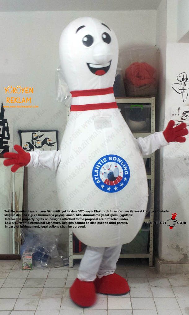 Lobut Maskot Kostümü / Atlantis bowling maskot kostümü