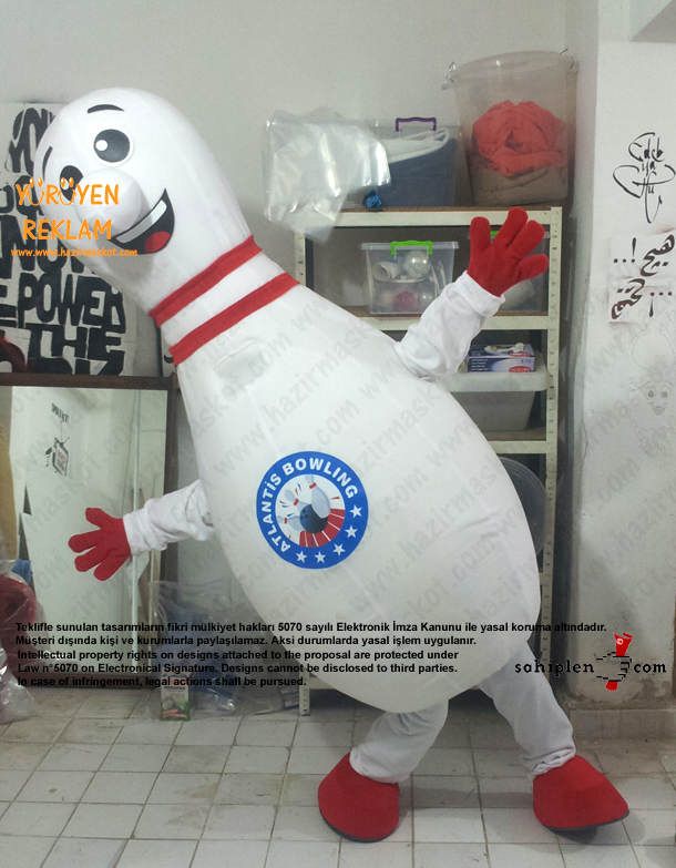 Lobut Maskot Kostümü / Atlantis bowling maskot kostümü