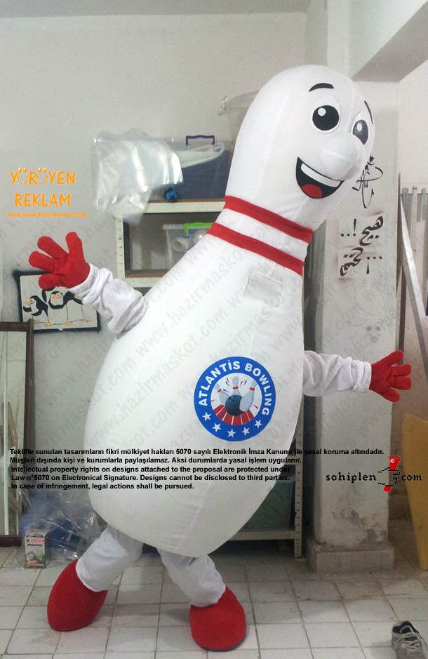 Lobut Maskot Kostümü / Atlantis bowling maskot kostümü