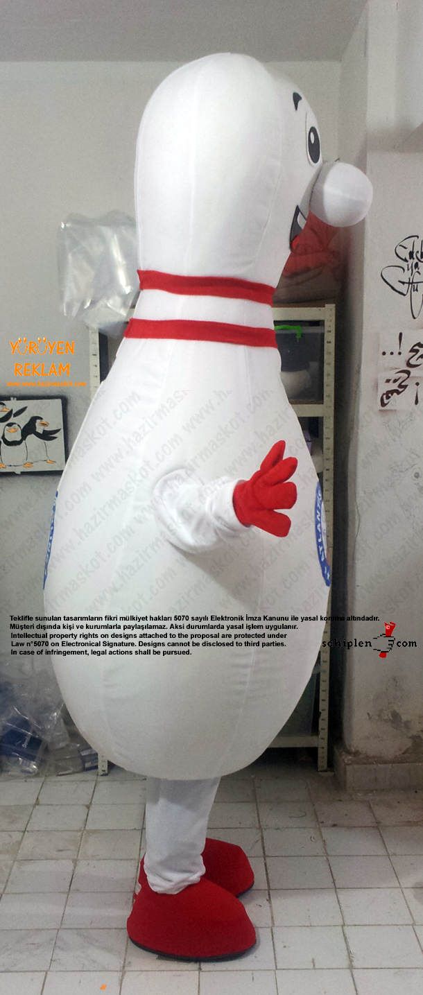 Lobut Maskot Kostümü / Atlantis bowling maskot kostümü
