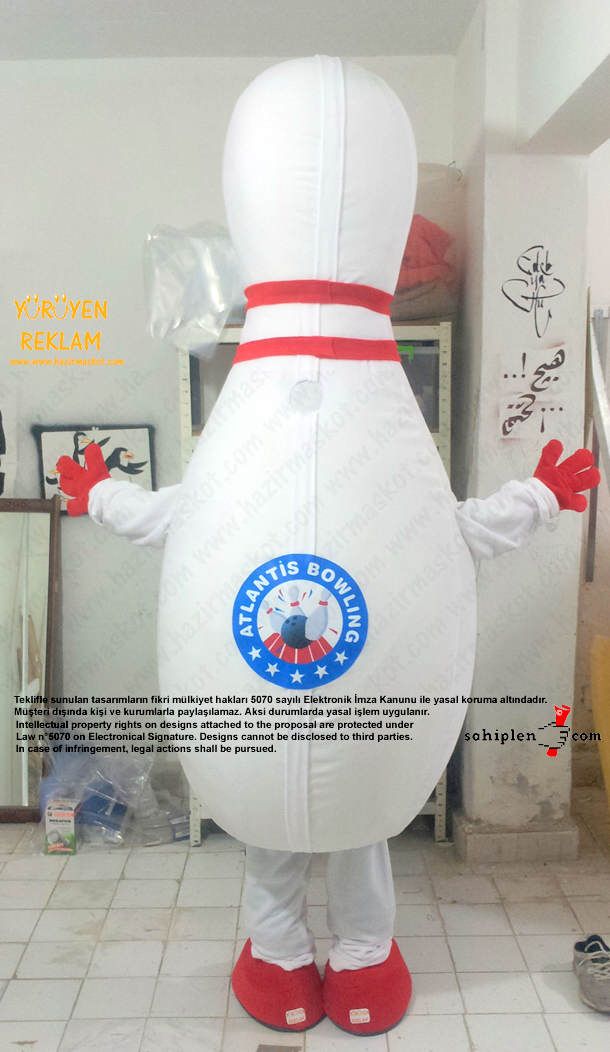 Lobut Maskot Kostümü / Atlantis bowling maskot kostümü