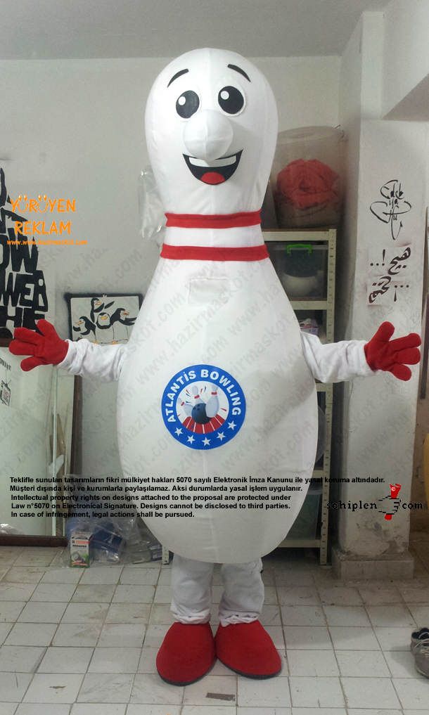 Lobut Maskot Kostümü / Atlantis bowling maskot kostümü