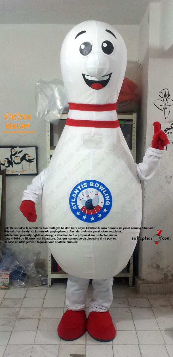 Lobut Maskot Kostümü / Atlantis bowling maskot kostümü