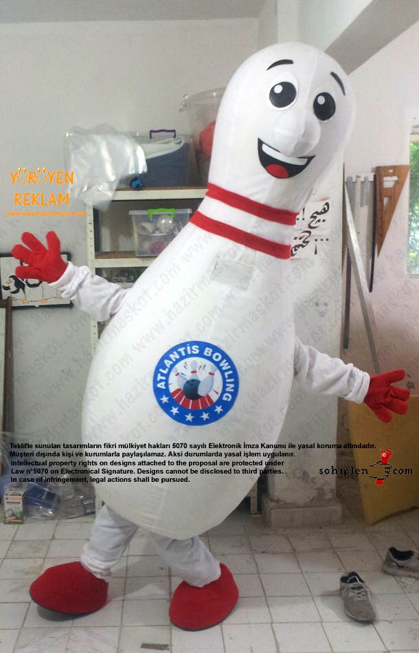 Lobut Maskot Kostümü / Atlantis bowling maskot kostümü