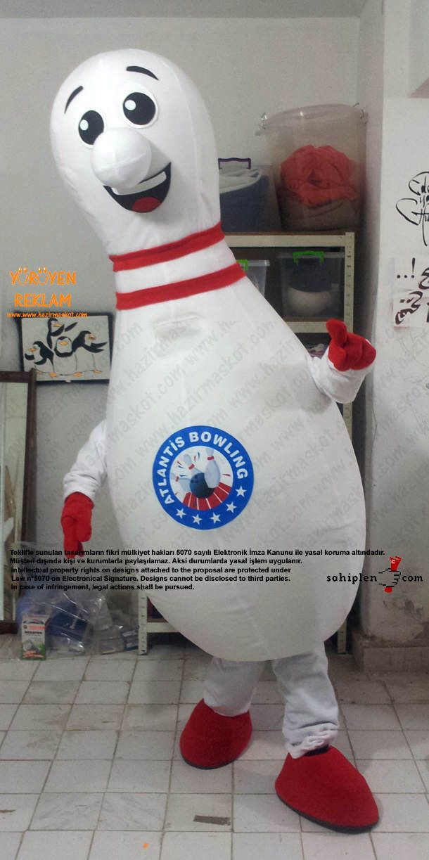 Lobut Maskot Kostümü / Atlantis bowling maskot kostümü
