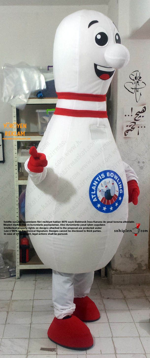 Lobut Maskot Kostümü / Atlantis bowling maskot kostümü