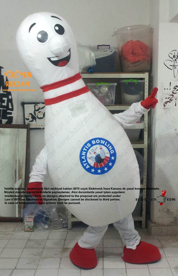 Lobut Maskot Kostümü / Atlantis bowling maskot kostümü