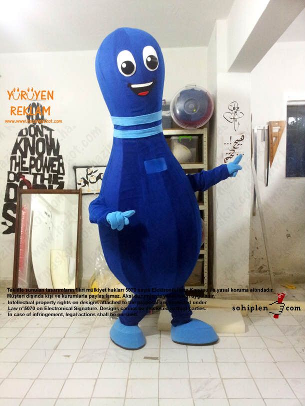 Lobut maskot kostümü maskot kostümü