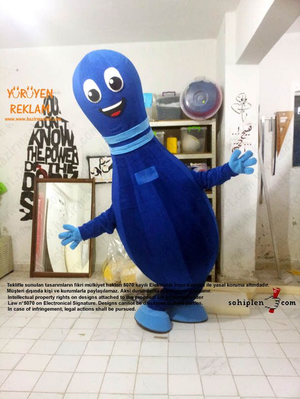 Lobut maskot kostümü maskot kostümü