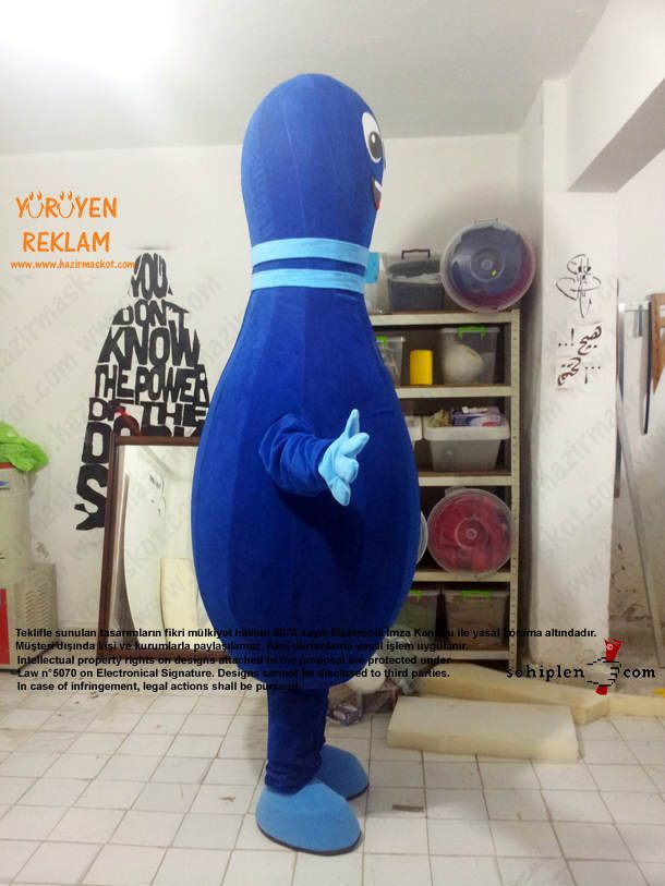 Lobut maskot kostümü maskot kostümü