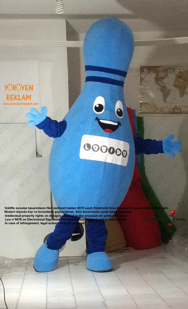 Lobut maskot kostümü maskot kostümü