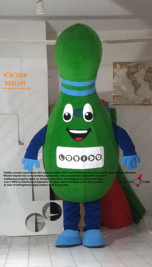 Lobut maskot kostümü maskot kostümü