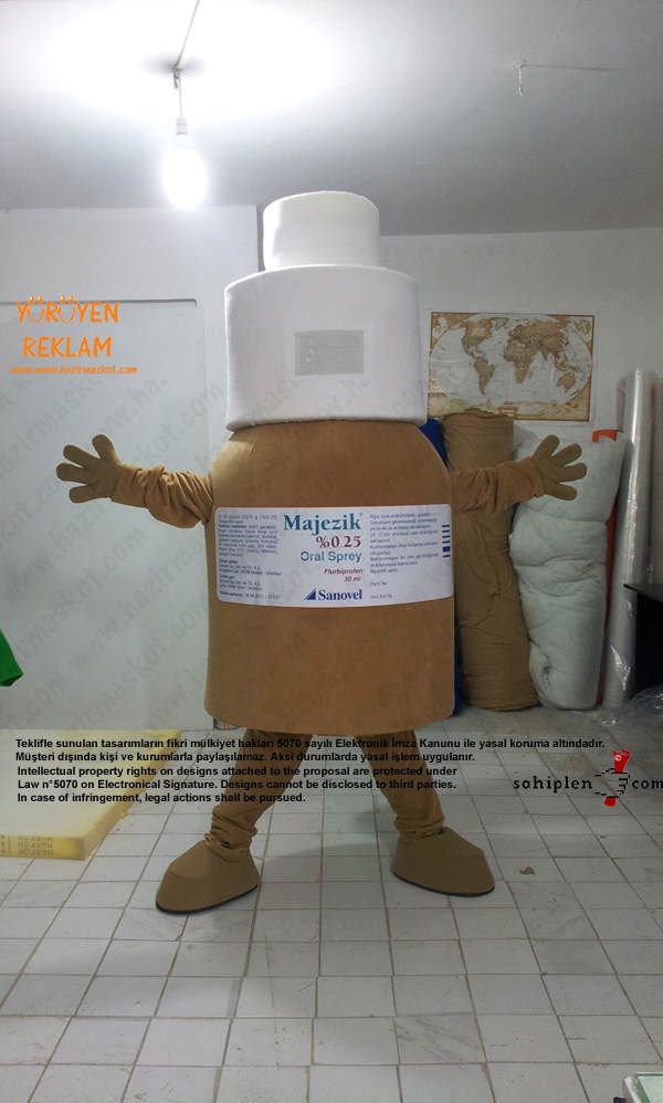 Majezik Sprey Maskot Kostüm maskot kostümü