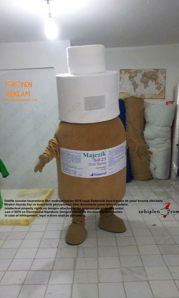 Majezik Sprey Maskot Kostüm maskot kostümü