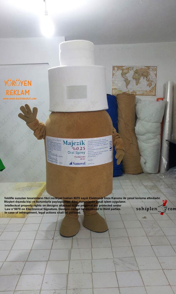 Majezik Sprey Maskot Kostüm maskot kostümü