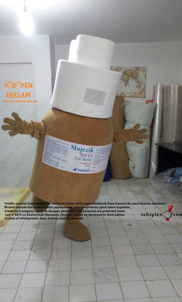 Majezik Sprey Maskot Kostüm maskot kostümü