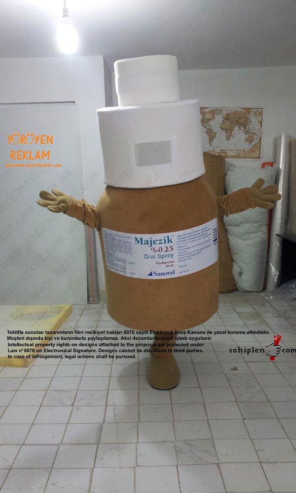 Majezik Sprey Maskot Kostüm maskot kostümü