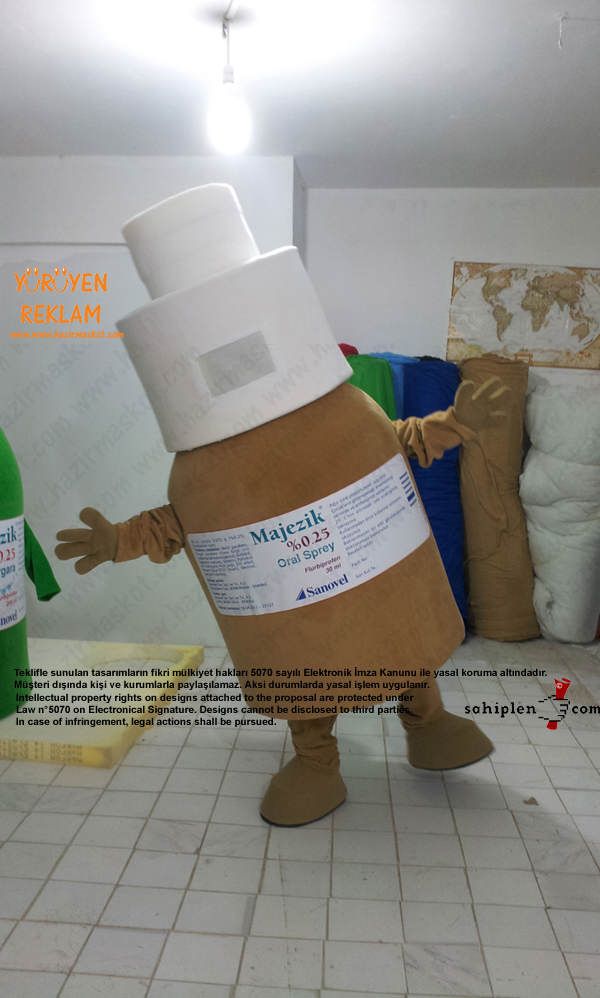 Majezik Sprey Maskot Kostüm maskot kostümü