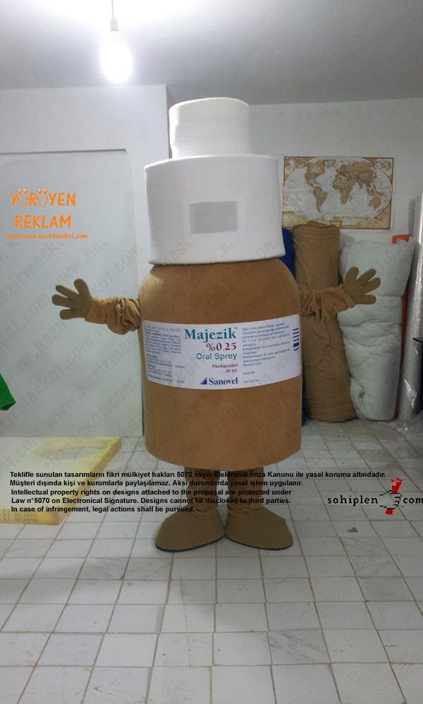 Majezik Sprey Maskot Kostüm maskot kostümü