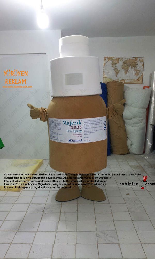 Majezik Sprey Maskot Kostüm maskot kostümü
