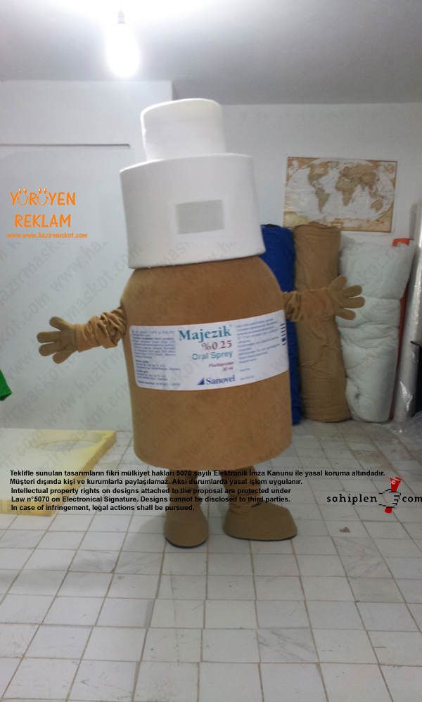Majezik Sprey Maskot Kostüm maskot kostümü