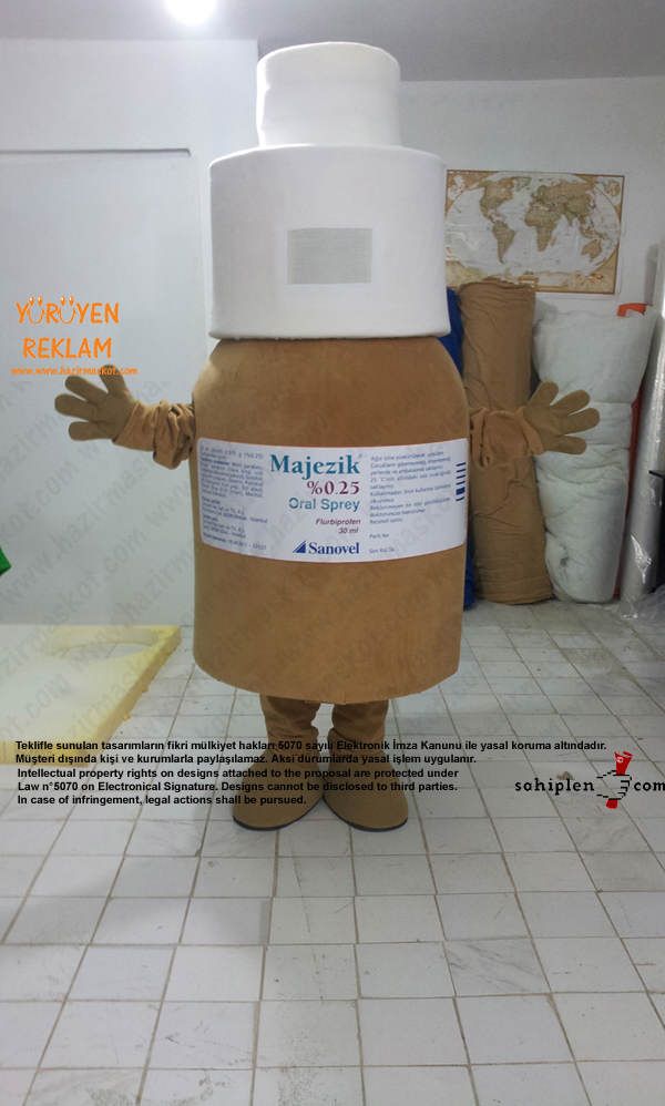 Majezik Sprey Maskot Kostüm maskot kostümü