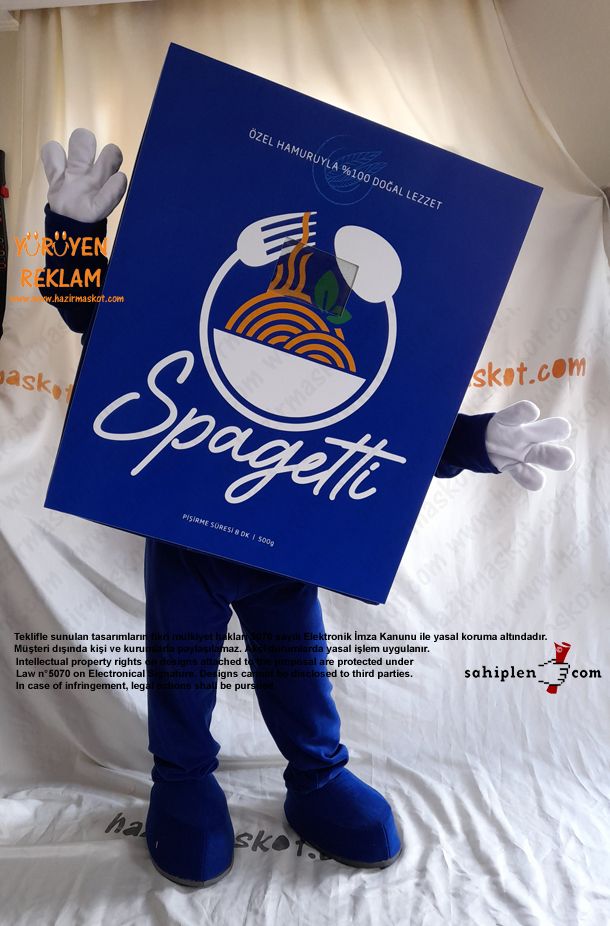 Makarna Maskot Kostümü / Pazarama maskot kostümü