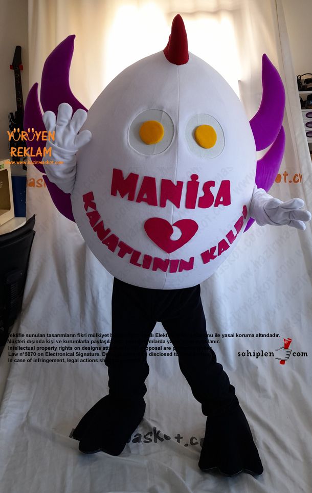 Yumurta Maskot Kostümü / Manisa İl Tarım maskot kostümü
