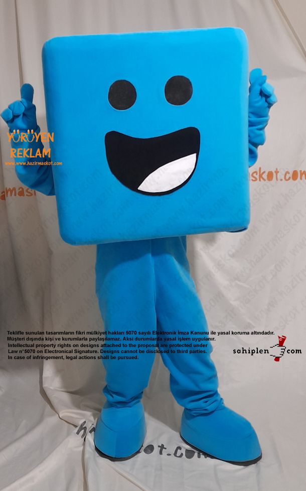 Buz Küpü Maskot Kostümü / ABD maskot kostümü