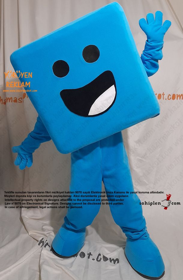 Buz Küpü Maskot Kostümü / ABD maskot kostümü