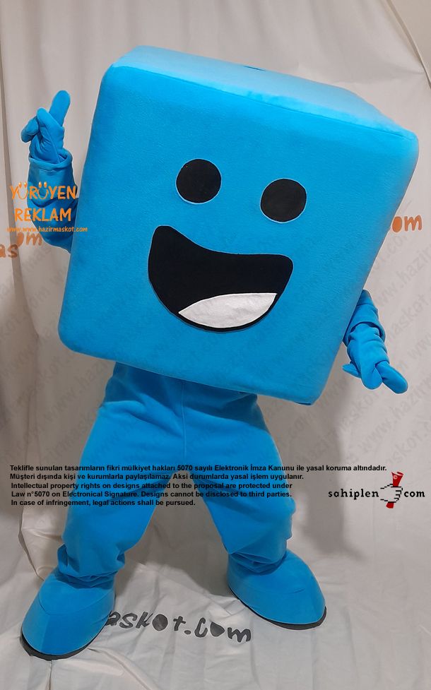 Buz Küpü Maskot Kostümü / ABD maskot kostümü