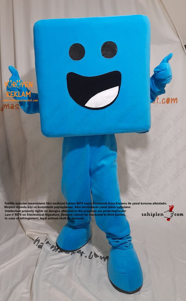 Buz Küpü Maskot Kostümü / ABD maskot kostümü