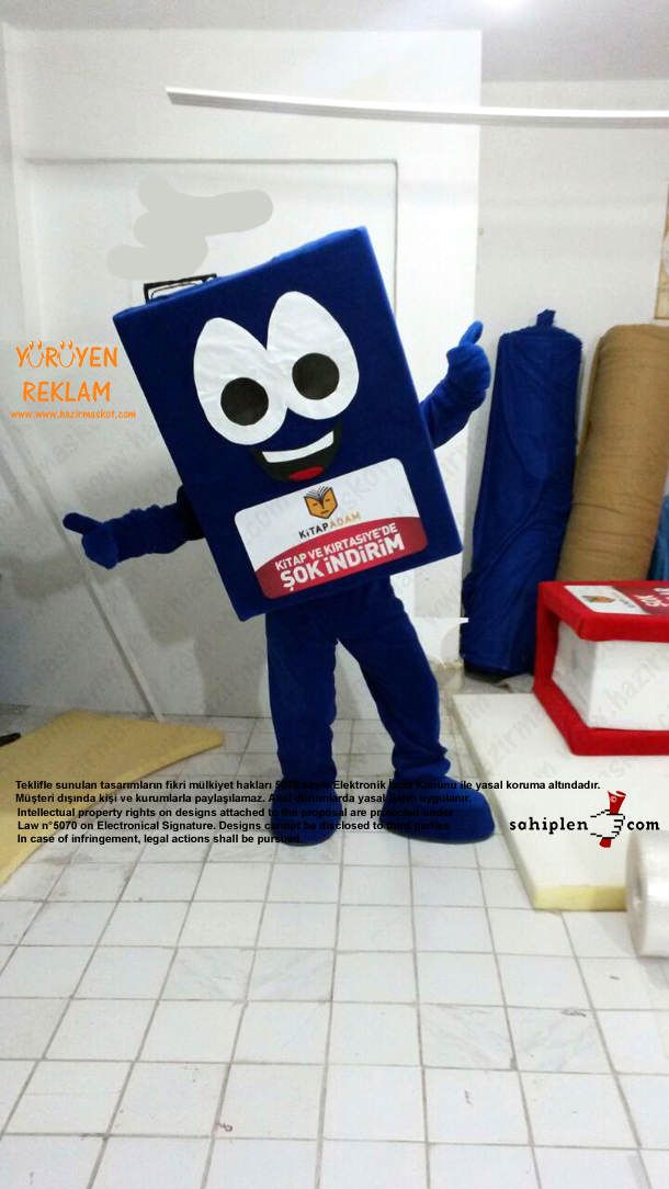 Kitap Adam Maskot maskot kostümü