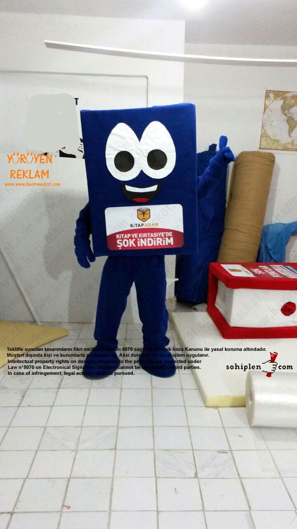 Kitap Adam Maskot maskot kostümü
