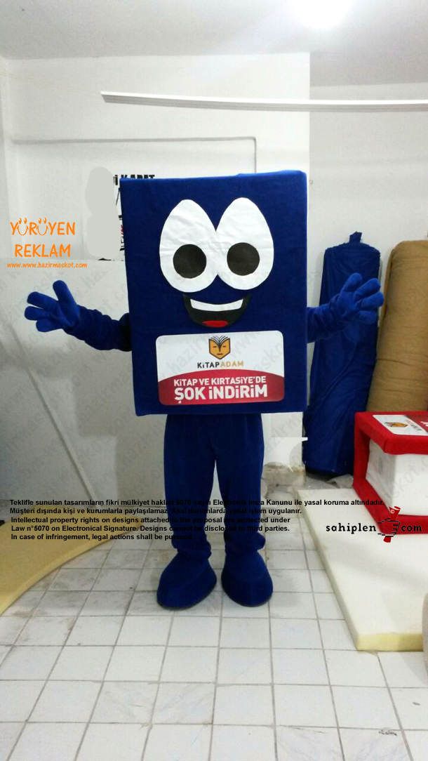 Kitap Adam Maskot maskot kostümü