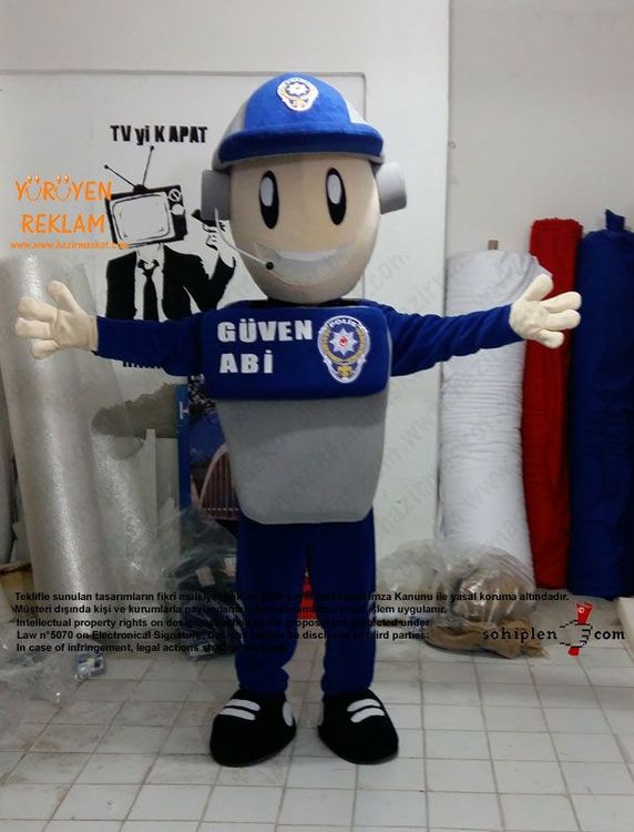 Polis Maskot / Güven Abi / Kanka Polis / Kırşehir Emniyet Müdürlüğü maskot kostümü