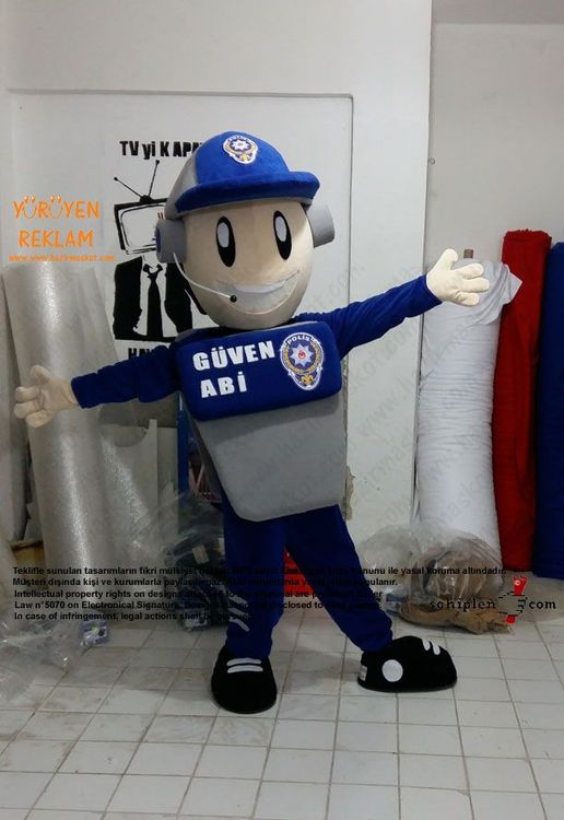 Polis Maskot / Güven Abi / Kanka Polis / Kırşehir Emniyet Müdürlüğü maskot kostümü
