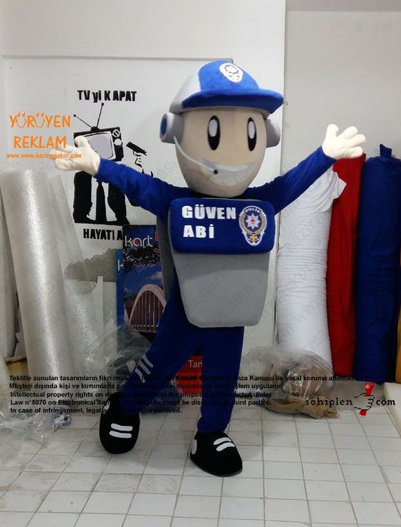 Polis Maskot / Güven Abi / Kanka Polis / Kırşehir Emniyet Müdürlüğü maskot kostümü
