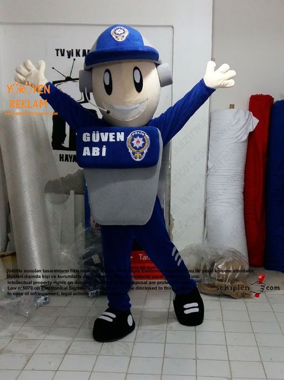 Polis Maskot / Güven Abi / Kanka Polis / Kırşehir Emniyet Müdürlüğü maskot kostümü