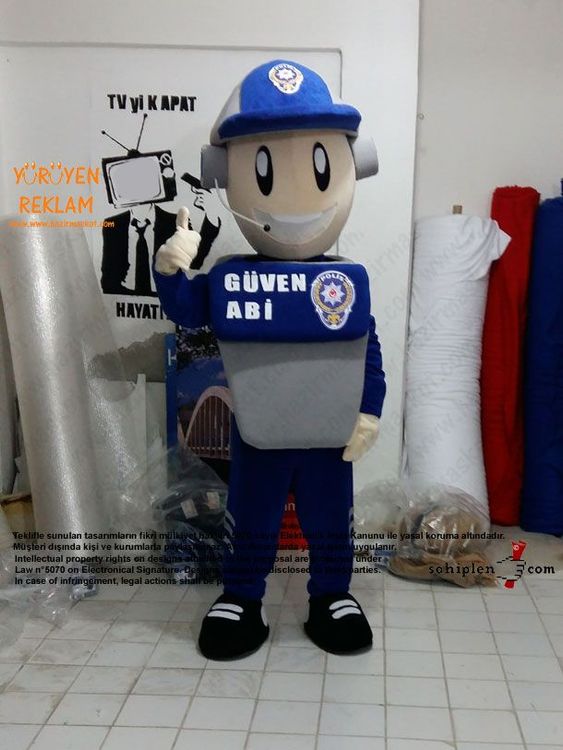 Polis Maskot / Güven Abi / Kanka Polis / Kırşehir Emniyet Müdürlüğü maskot kostümü