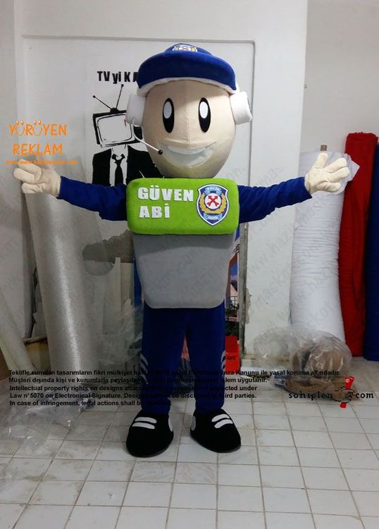 Polis Maskot / Güven Abi / Kanka Polis / Kırşehir Emniyet Müdürlüğü maskot kostümü