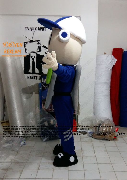 Polis Maskot / Güven Abi / Kanka Polis / Kırşehir Emniyet Müdürlüğü maskot kostümü