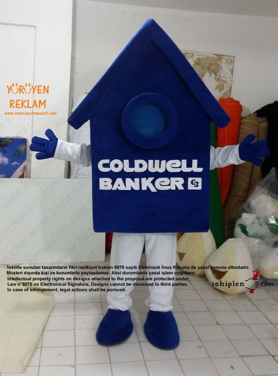 Coldwell Ev Maskotu maskot kostümü