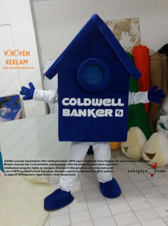 Coldwell Ev Maskotu maskot kostümü
