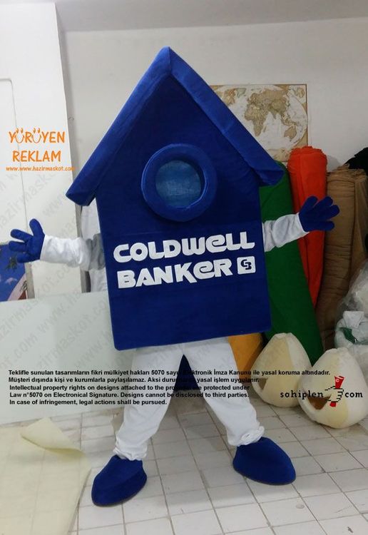 Coldwell Ev Maskotu maskot kostümü