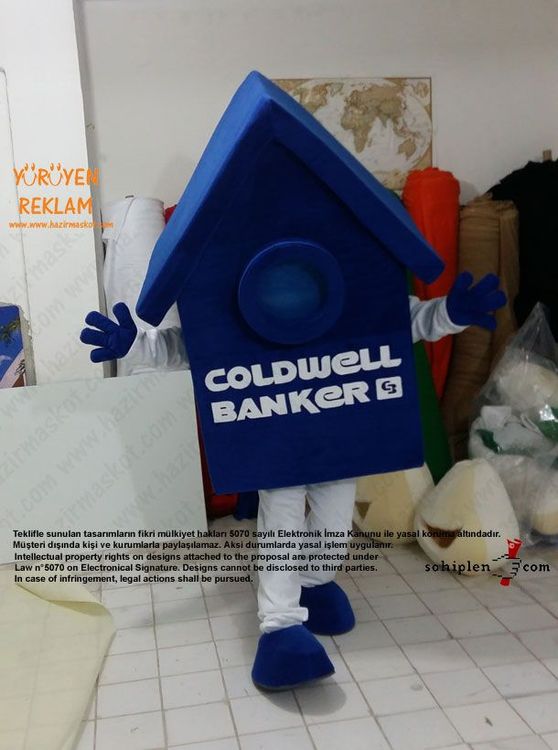 Coldwell Ev Maskotu maskot kostümü