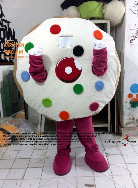 Almanya Happy Donazz Donut Maskot Kostüm maskot kostümü