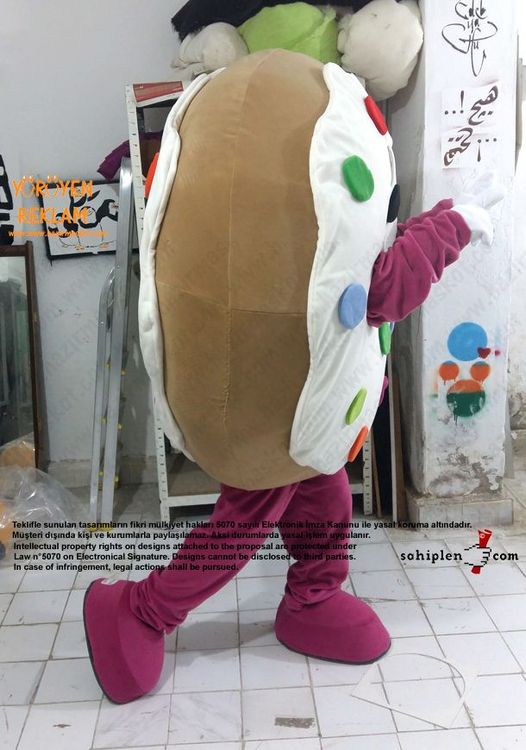 Almanya Happy Donazz Donut Maskot Kostüm maskot kostümü