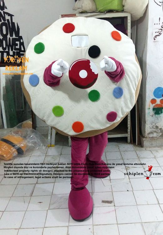 Almanya Happy Donazz Donut Maskot Kostüm maskot kostümü