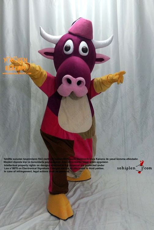 İnek Maskotu maskot kostümü